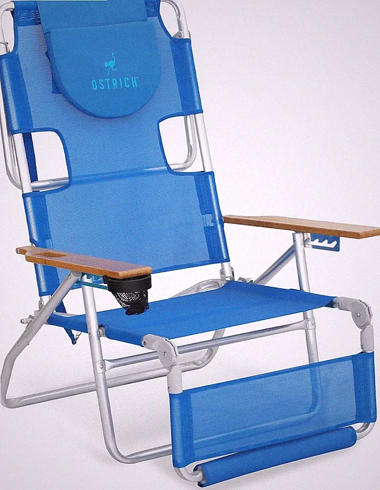 3N1 Lightweight Lawn Beach Reclining Lounge Chair with Footrest, Outdoor Furnitu