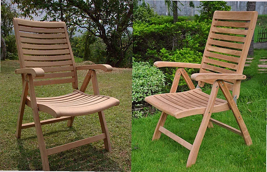 DSAS Grade-A Teak Wood Dining Reclining Folding Arm Chair Outdoor Patio